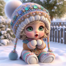 Load image into Gallery viewer, Diamond Painting - Full Round - Snow sweater girl (30*30CM)