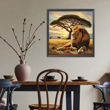 Load image into Gallery viewer, Diamond Painting - Full Round - Sunset lion (40*40CM)
