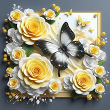 Load image into Gallery viewer, Diamond Painting - Full Round - Frame butterfly (40*40CM)