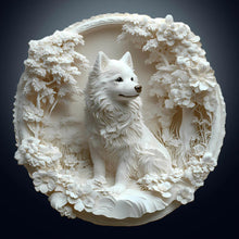 Load image into Gallery viewer, Diamond Painting - Full Round - Embossed snow wolf (30*30CM)