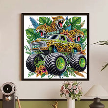 Load image into Gallery viewer, Diamond Painting - Partial Special Shaped - Ferocious Leopard Off-Road Vehicle (30*30CM)