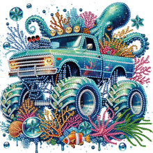 Load image into Gallery viewer, Diamond Painting - Partial Special Shaped - Octopus Off-Road Vehicle Of Marine Life (30*30CM)