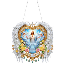 Load image into Gallery viewer, Jesus Praying DIY Diamond Painting Dots Pendant Rhinestone Diamond Art Pendants