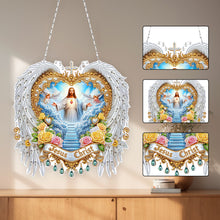 Load image into Gallery viewer, Jesus Praying DIY Diamond Painting Dots Pendant Rhinestone Diamond Art Pendants