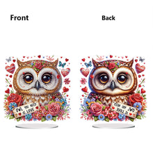 Load image into Gallery viewer, Acrylic Special Shape Owls Diamond Painting Desktop Decors for Home Office Decor