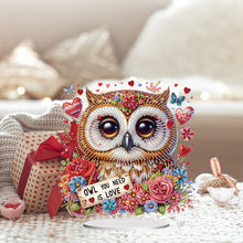 Load image into Gallery viewer, Acrylic Special Shape Owls Diamond Painting Desktop Decors for Home Office Decor