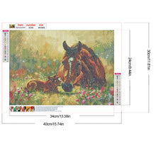 Load image into Gallery viewer, Diamond Painting - Full Round - Parent-child horse (40*30CM)
