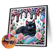 Load image into Gallery viewer, 4pcs Partial Special Diamond Painting Set - Flower cat (30*30CM)