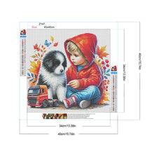 Load image into Gallery viewer, Diamond Painting - Full Round - Children and dogs (40*40CM)