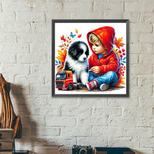 Load image into Gallery viewer, Diamond Painting - Full Round - Children and dogs (40*40CM)