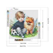 Load image into Gallery viewer, Diamond Painting - Full Round - Children and dogs (40*40CM)