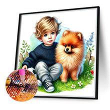 Load image into Gallery viewer, Diamond Painting - Full Round - Children and dogs (40*40CM)