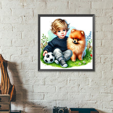 Load image into Gallery viewer, Diamond Painting - Full Round - Children and dogs (40*40CM)