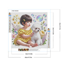 Load image into Gallery viewer, Diamond Painting - Full Round - Children and dogs (40*40CM)