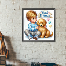 Load image into Gallery viewer, Diamond Painting - Full Round - Children and dogs (40*40CM)