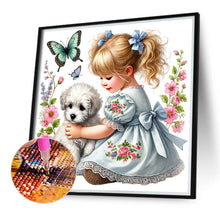 Load image into Gallery viewer, Diamond Painting - Full Round - Children and dogs (40*40CM)