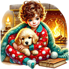 Load image into Gallery viewer, Diamond Painting - Full Round - Children and dogs (40*40CM)