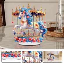 Load image into Gallery viewer, Acrylic Special Shape Carousel Rhinestones Desktop Ornaments Bedroom Table Decor
