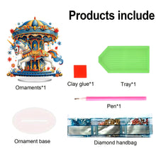 Load image into Gallery viewer, Acrylic Special Shape Carousel Rhinestones Desktop Ornaments Bedroom Table Decor