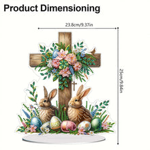Load image into Gallery viewer, Acrylic Special Shape Easter Cross Desktop Diamond Art Kits Bedroom Table Decor