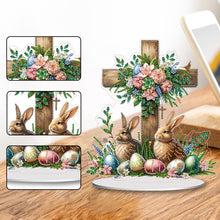 Load image into Gallery viewer, Acrylic Special Shape Easter Cross Desktop Diamond Art Kits Bedroom Table Decor