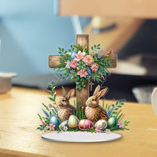 Load image into Gallery viewer, Acrylic Special Shape Easter Cross Desktop Diamond Art Kits Bedroom Table Decor