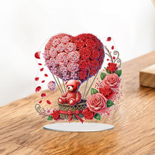 Load image into Gallery viewer, Acrylic Special Shaped Rose Hot Air Balloon DIY Desktop Diamond Painting Art Kit