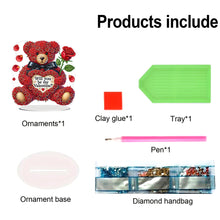 Load image into Gallery viewer, Acrylic Special Shaped Rose Bear DIY Desktop Diamond Painting Art Kits for Home