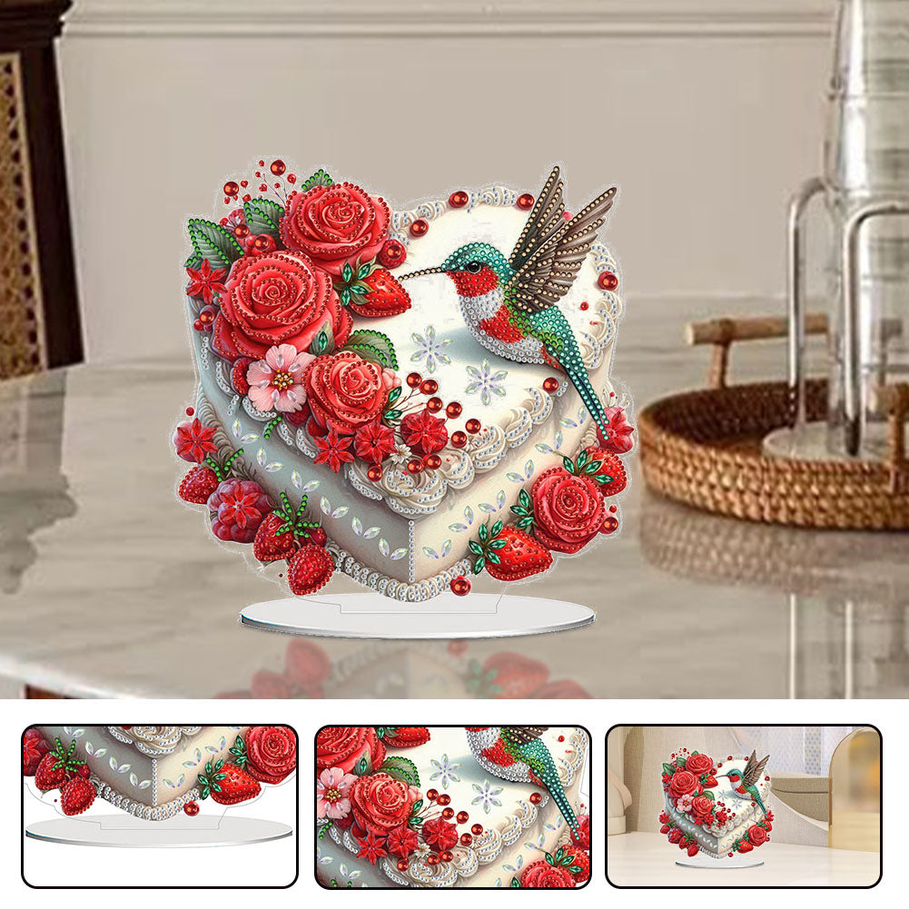 Acrylic Special Shaped Cake 5D DIY Desktop Diamond Painting Art Kits for Home
