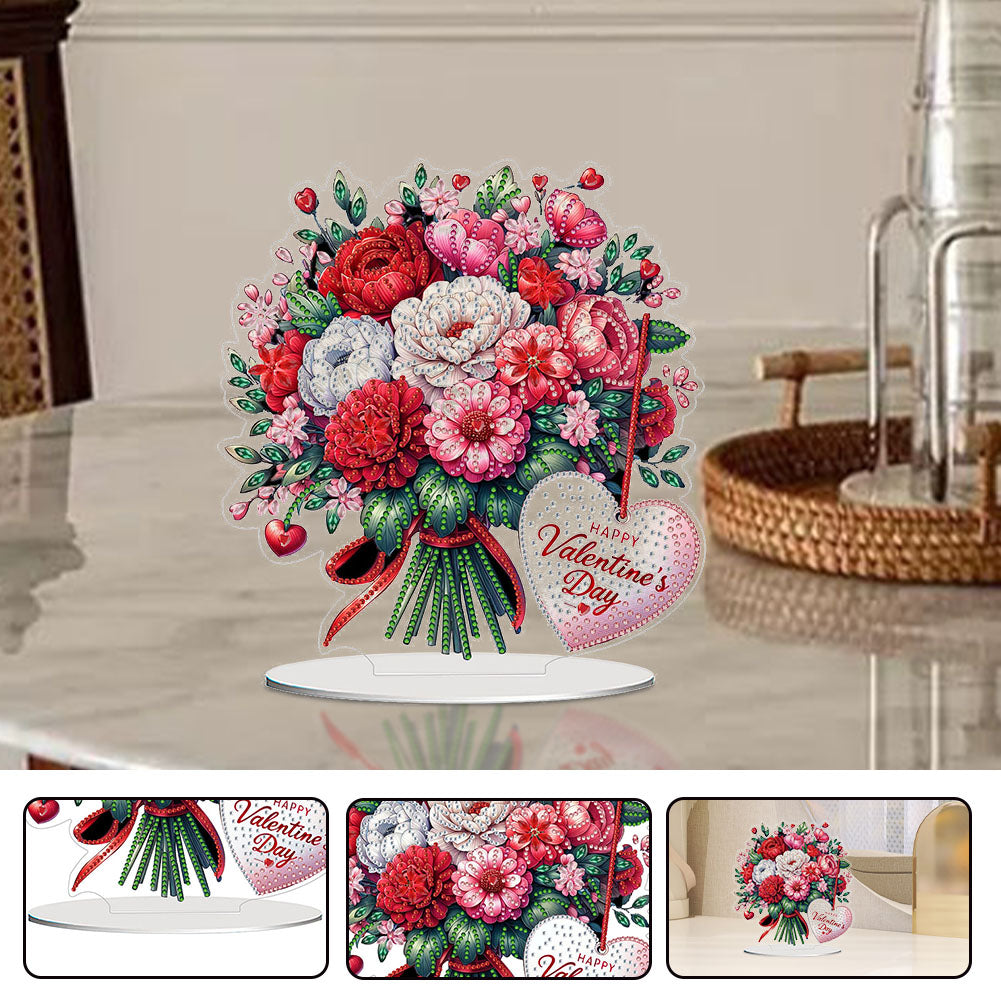 Acrylic Special Shaped Bouquet DIY Desktop Diamond Painting Art Kits for Home