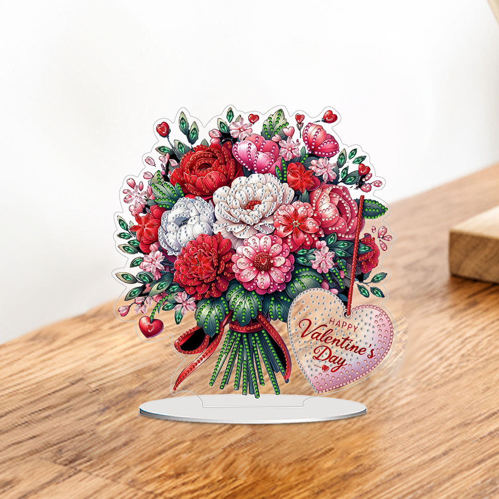 Acrylic Special Shaped Bouquet DIY Desktop Diamond Painting Art Kits for Home