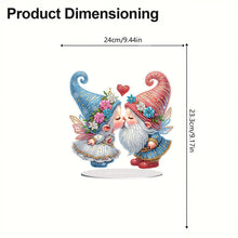 Load image into Gallery viewer, Acrylic Special Shaped Valentine Gnome DIY Desktop Diamond Painting Art Kits