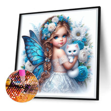 Load image into Gallery viewer, Diamond Painting - Full Round - Girl and cat (30*30CM)