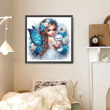 Load image into Gallery viewer, Diamond Painting - Full Round - Girl and cat (30*30CM)