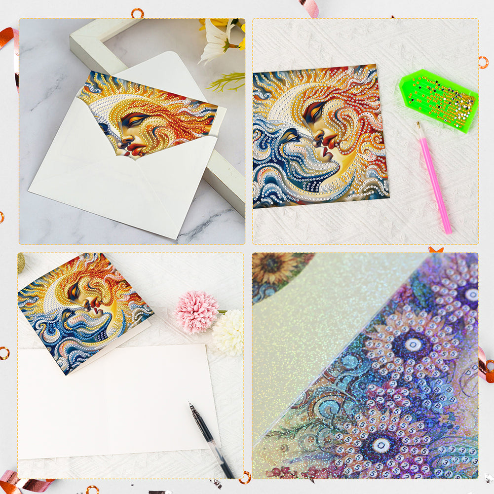 6Pcs Christmas Squirrel DIY Diamond Painting Card Diamond Painting Greeting Card