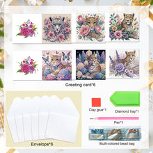 Load image into Gallery viewer, 6Pcs Christmas Squirrel DIY Diamond Painting Card Diamond Painting Greeting Card
