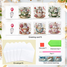 Load image into Gallery viewer, 6Pcs Christmas Squirrel DIY Diamond Painting Card Diamond Painting Greeting Card