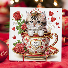 Load image into Gallery viewer, 6Pcs Christmas Squirrel DIY Diamond Painting Card Diamond Painting Greeting Card