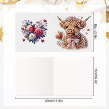 Load image into Gallery viewer, 6Pcs Christmas Squirrel DIY Diamond Painting Card Diamond Painting Greeting Card