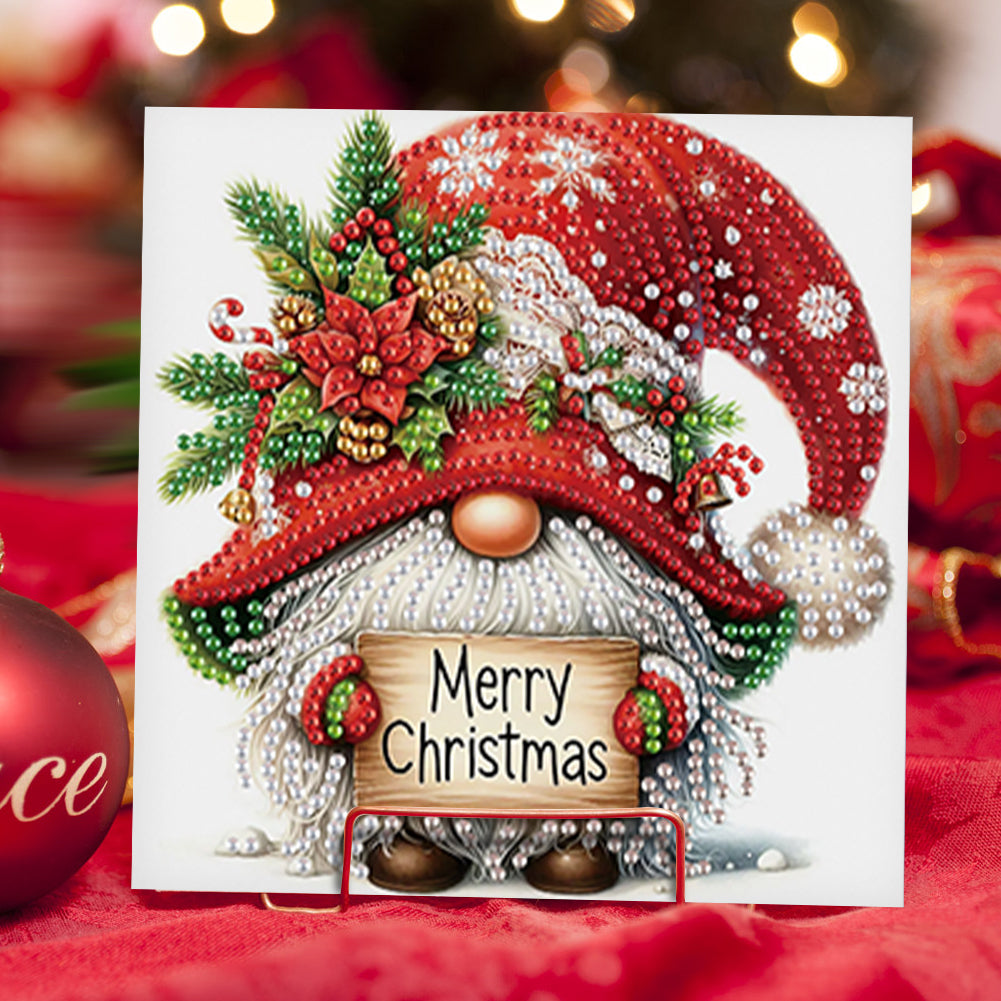 6Pcs Christmas Squirrel DIY Diamond Painting Card Diamond Painting Greeting Card