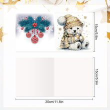 Load image into Gallery viewer, 6Pcs Christmas Squirrel DIY Diamond Painting Card Diamond Painting Greeting Card