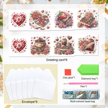 Load image into Gallery viewer, 6Pcs Christmas Squirrel DIY Diamond Painting Card Diamond Painting Greeting Card