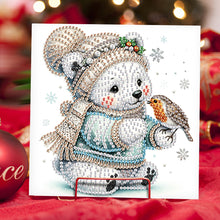 Load image into Gallery viewer, 6Pcs Christmas Squirrel DIY Diamond Painting Card Diamond Painting Greeting Card