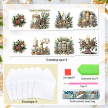 Load image into Gallery viewer, 6Pcs Christmas Squirrel DIY Diamond Painting Card Diamond Painting Greeting Card