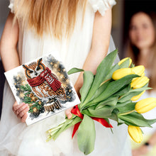 Load image into Gallery viewer, 6Pcs Christmas Squirrel DIY Diamond Painting Card Diamond Painting Greeting Card