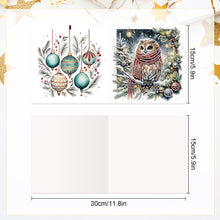 Load image into Gallery viewer, 6Pcs Christmas Squirrel DIY Diamond Painting Card Diamond Painting Greeting Card