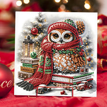 Load image into Gallery viewer, 6Pcs Christmas Squirrel DIY Diamond Painting Card Diamond Painting Greeting Card