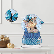 Load image into Gallery viewer, Crystal Ball Cat Table Top Diamond Painting Ornament Kits for Home Office Decor