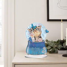 Load image into Gallery viewer, Crystal Ball Cat Table Top Diamond Painting Ornament Kits for Home Office Decor