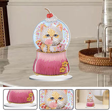 Load image into Gallery viewer, Crystal Ball Cat Table Top Diamond Painting Ornament Kits for Home Office Decor